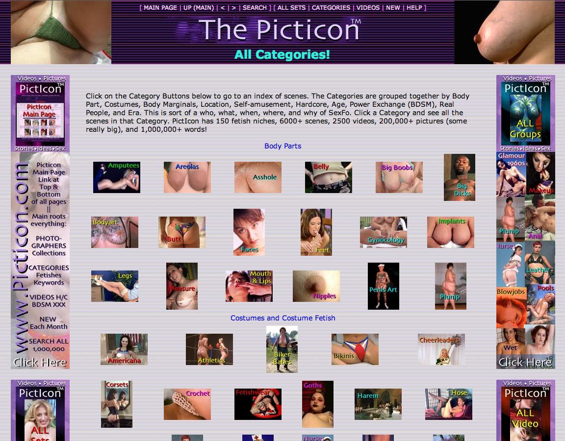 Picticon categories